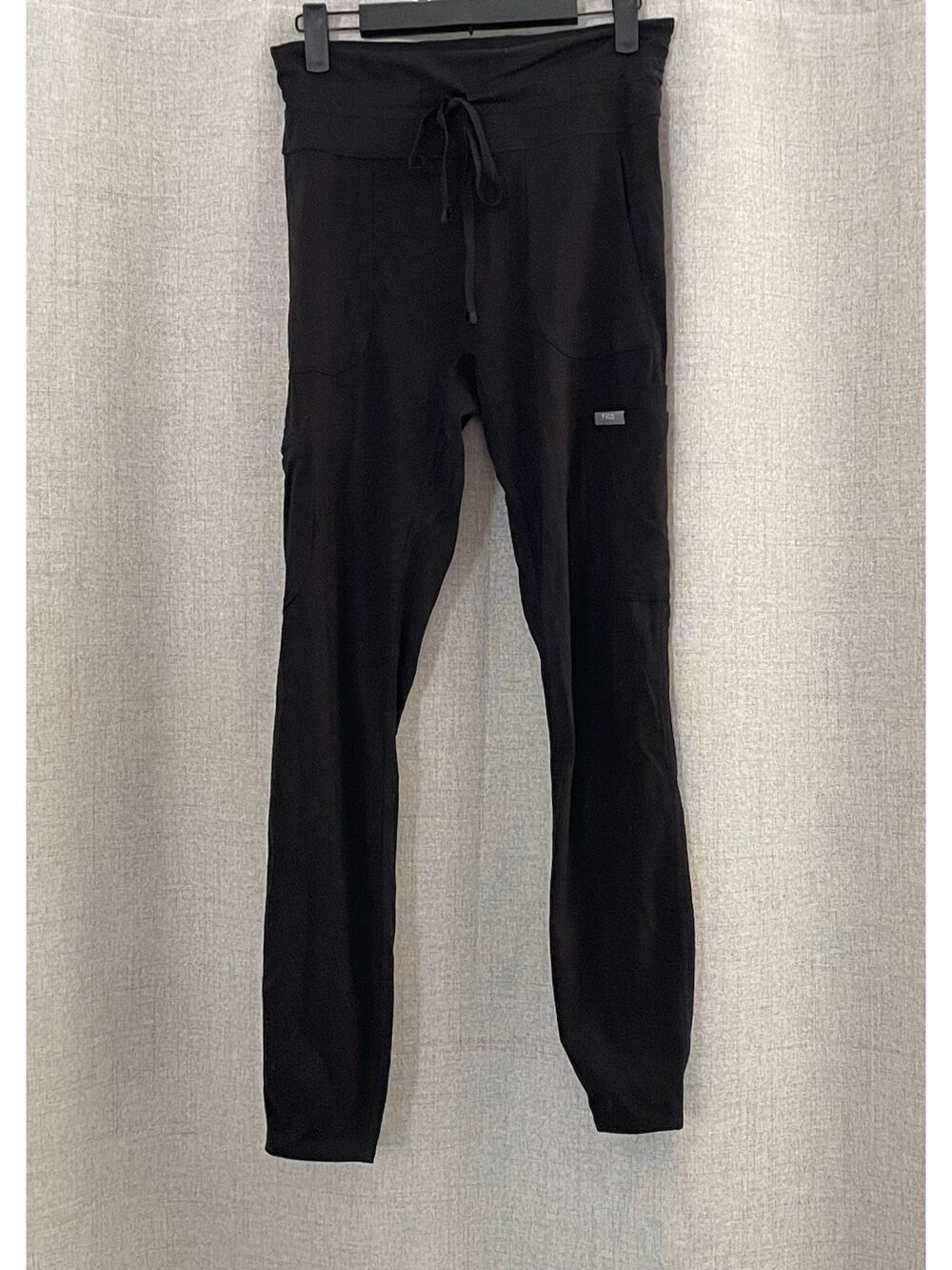 FIGS Women's Black Drawstring Jogger Scrub Pants Multi-Pockets